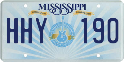 MS license plate HHY190