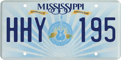 MS license plate HHY195