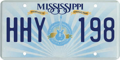MS license plate HHY198