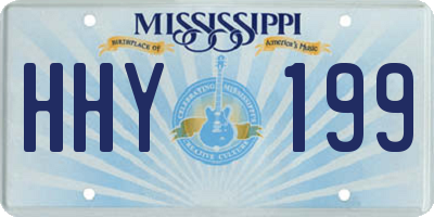 MS license plate HHY199