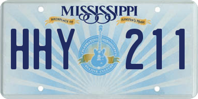MS license plate HHY211