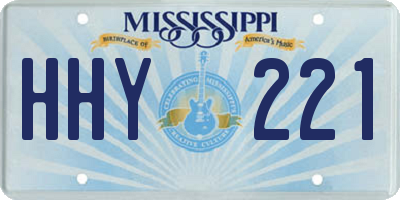 MS license plate HHY221