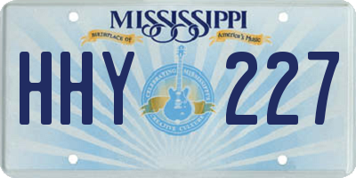 MS license plate HHY227