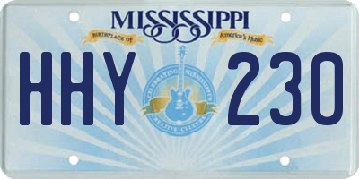 MS license plate HHY230