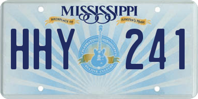 MS license plate HHY241