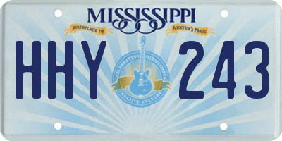 MS license plate HHY243