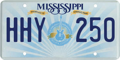 MS license plate HHY250
