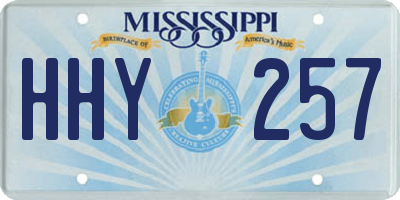 MS license plate HHY257