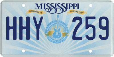 MS license plate HHY259