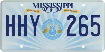 MS license plate HHY265