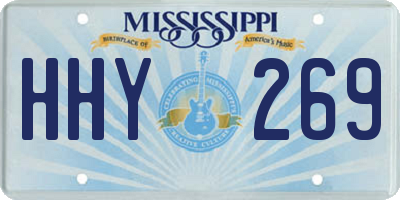MS license plate HHY269