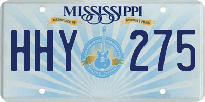 MS license plate HHY275