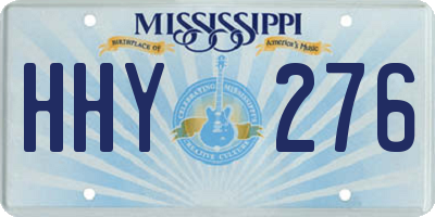 MS license plate HHY276