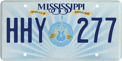 MS license plate HHY277
