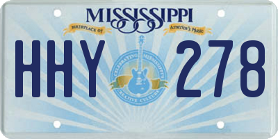 MS license plate HHY278