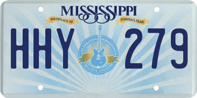 MS license plate HHY279