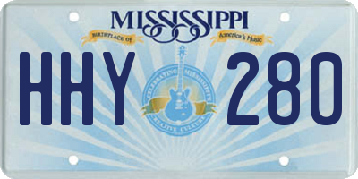 MS license plate HHY280