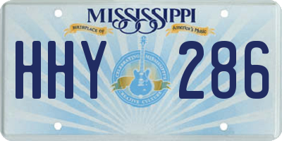 MS license plate HHY286