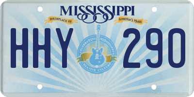 MS license plate HHY290