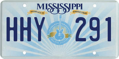 MS license plate HHY291