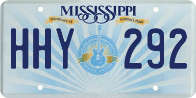 MS license plate HHY292