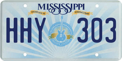 MS license plate HHY303