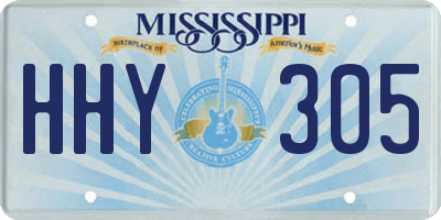 MS license plate HHY305