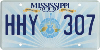 MS license plate HHY307