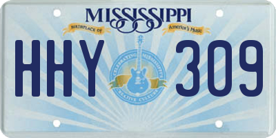 MS license plate HHY309