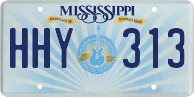 MS license plate HHY313