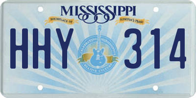 MS license plate HHY314