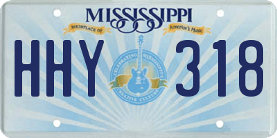 MS license plate HHY318