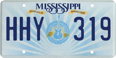 MS license plate HHY319