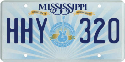 MS license plate HHY320