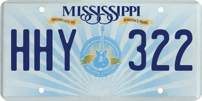 MS license plate HHY322