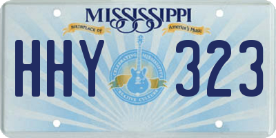 MS license plate HHY323