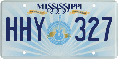 MS license plate HHY327
