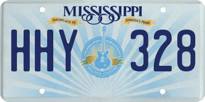 MS license plate HHY328