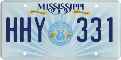 MS license plate HHY331