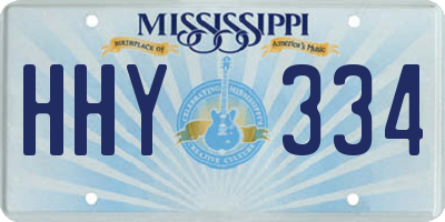 MS license plate HHY334