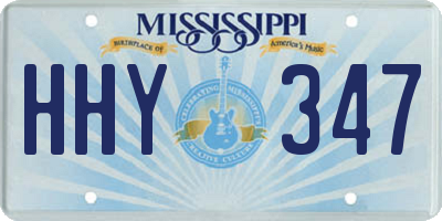 MS license plate HHY347
