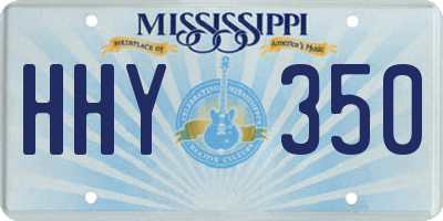 MS license plate HHY350