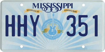 MS license plate HHY351