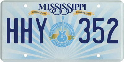 MS license plate HHY352
