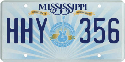 MS license plate HHY356