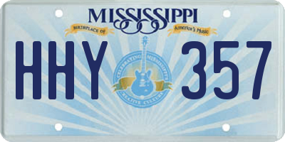 MS license plate HHY357