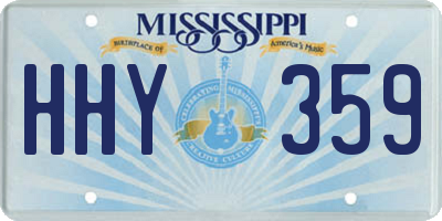 MS license plate HHY359