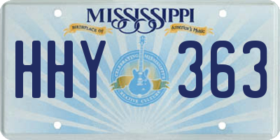MS license plate HHY363