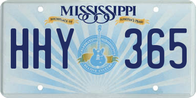 MS license plate HHY365