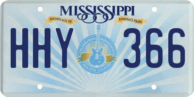 MS license plate HHY366